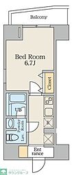 Alivis原木中山 1Kの間取図画像
