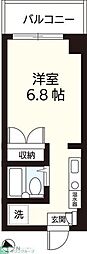 ドエル西船 ワンルームの間取図画像