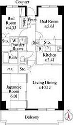 シャルネ95 3LDKの間取図画像