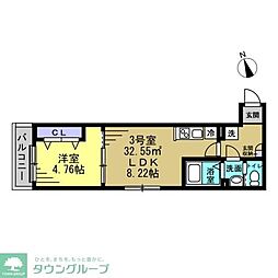YSA薬園台 1LDKの間取図画像