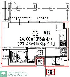 GENOVIA船橋 ワンルームの間取図画像
