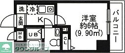 ルミエル本八幡 1Kの間取図画像