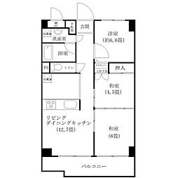 ウィンベルコーラス海神No.1 3LDKの間取図画像