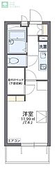 レオパレスリオ2 1Kの間取図画像