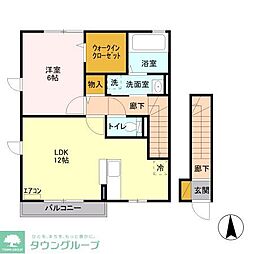 Blanc-Manger 1LDKの間取図画像
