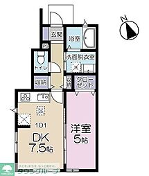 BLANC 1DKの間取図画像