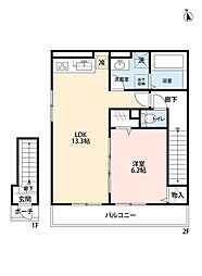 クレシア幕張 1LDKの間取図画像