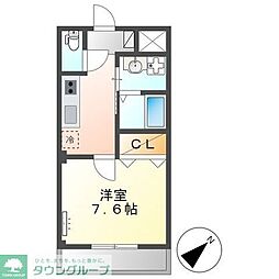 ラーハ前原 1Kの間取図画像