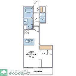 ウィンドテラス八千代台西 ワンルームの間取図画像