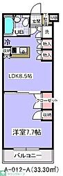 ユタカローズガーデン 1LDKの間取図画像