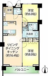 フォーシーズンズフォレスト湯河原 2LDKの間取り