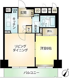 熱海咲見町ハイツ 1LDKの間取図画像