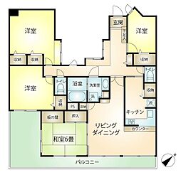 ライオンズマンション湯河原町福浦 4SLDKの間取図画像