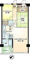タオコート熱海 1SLDKの間取図画像