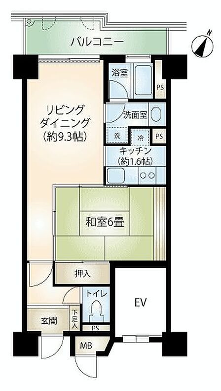 1LDK 間取り