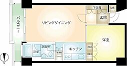 熱海ターガスマンション 1LDKの間取図画像