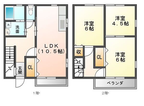 ロイヤルコーポＧ1 ｜兵庫県姫路市網干区垣内南町(賃貸テラスハウス3LDK・1階・69.82㎡)の写真 その4