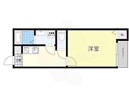 キャッスルコート須磨海浜公園 1階1Kの間取り