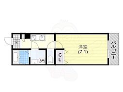 ARPEGGIO東須磨 3階1Kの間取り