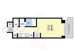 GENOVIA神戸湊川公園 1Kの間取図画像