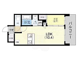 セレニテ三宮プリエ 1LDKの間取図画像