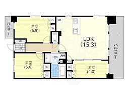 ワコーレ神戸北野坂レーベル 3LDKの間取図画像