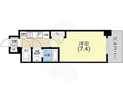 ESRISE神戸三宮山手通弐番館 1Kの間取図画像