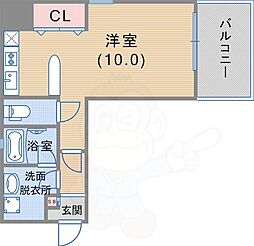 メゾンアイリス ワンルームの間取図画像
