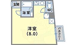 グランディア北野異人館通り ワンルームの間取図画像