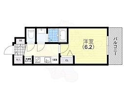 プレサンス神戸水木通ルミエス 1Kの間取図画像