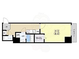 レジデンス神戸ヴェルノ 1Kの間取図画像