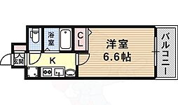 エステムコート三宮EAST2リベルテ 1Kの間取図画像