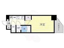 セレニテ神戸ミラクシュッド 1Kの間取図画像