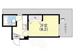 サンスリービル 1Kの間取図画像
