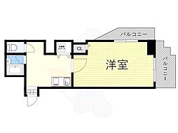 シャトラン新神戸 1Kの間取図画像