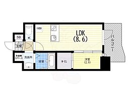 セレニテ神戸駅前アリエ 1LDKの間取図画像