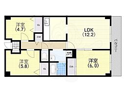 シティ南落合 3LDKの間取図画像