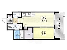 セレニテ三宮プリエ 1DKの間取図画像