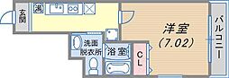 ラ・フォンテ春日野 1Kの間取図画像