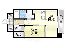 SDグランツ神戸Peninsula 1LDKの間取図画像