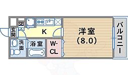 ディナスティ神戸元町通 1Kの間取図画像