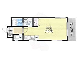 ライオンズマンション神戸元町第2 ワンルームの間取図画像