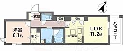 グレイス神戸住吉 1LDKの間取図画像
