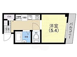 セルヴ板宿 1Kの間取図画像