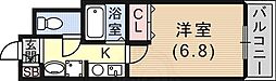 CITYSPIRE神戸元町 1Kの間取図画像