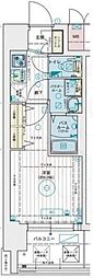 エステムコート三宮EASTVルシーダ 1Kの間取図画像