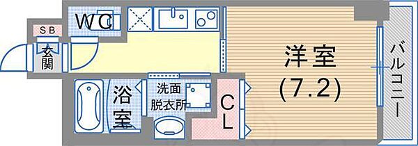 レジデンス神戸グルーブ HarborWest 306｜兵庫県神戸市兵庫区兵庫町２丁目(賃貸マンション1K・3階・25.20㎡)の写真 その2