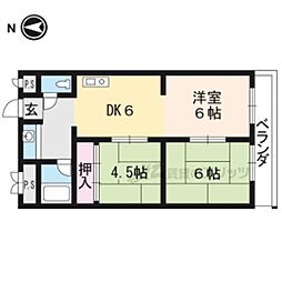 ニュー太田 3階3DKの間取り
