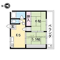 京都府京都市左京区田中上柳町（賃貸マンション2K・2階・31.00㎡） その2