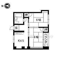 京都府京都市左京区下鴨宮崎町（賃貸マンション2K・2階・39.00㎡） その2